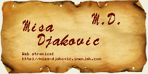 Miša Đaković vizit kartica